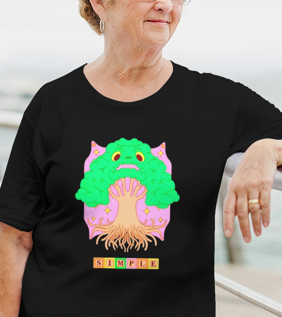 Simple Tree World Blocks Bright T-Shirt