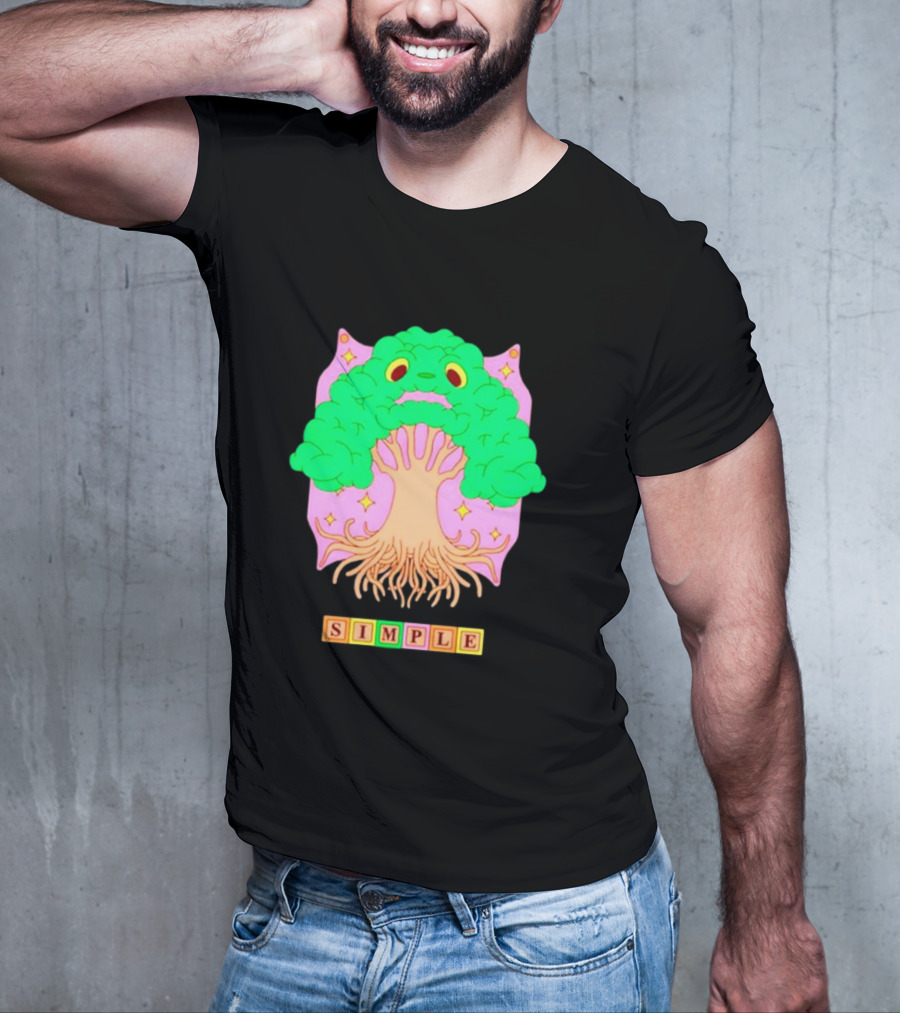 Simple Tree World Blocks Bright T-Shirt
