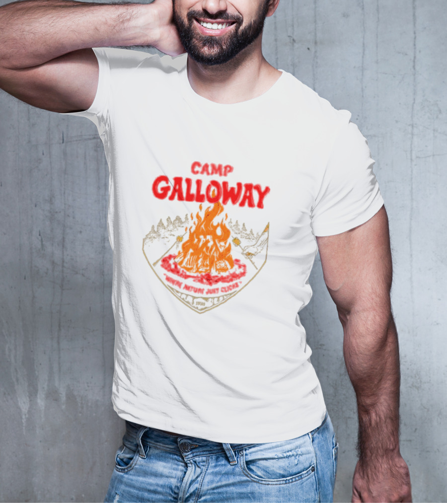 Camp Galloway When Nature Just Clicks 1985 Fire And Mountains T-Shirt