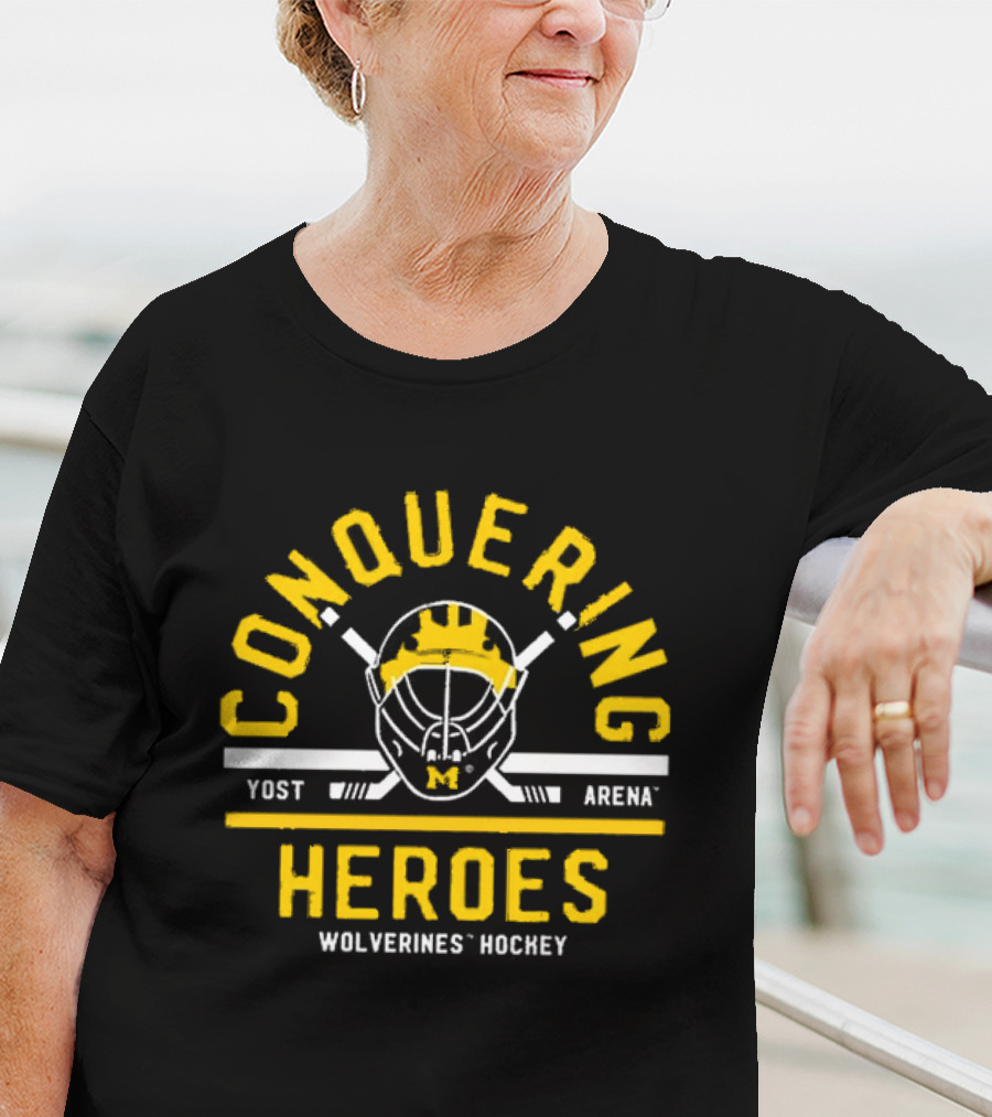 Conquering Heroes Yost Arena Wolverines Hockey T-Shirt