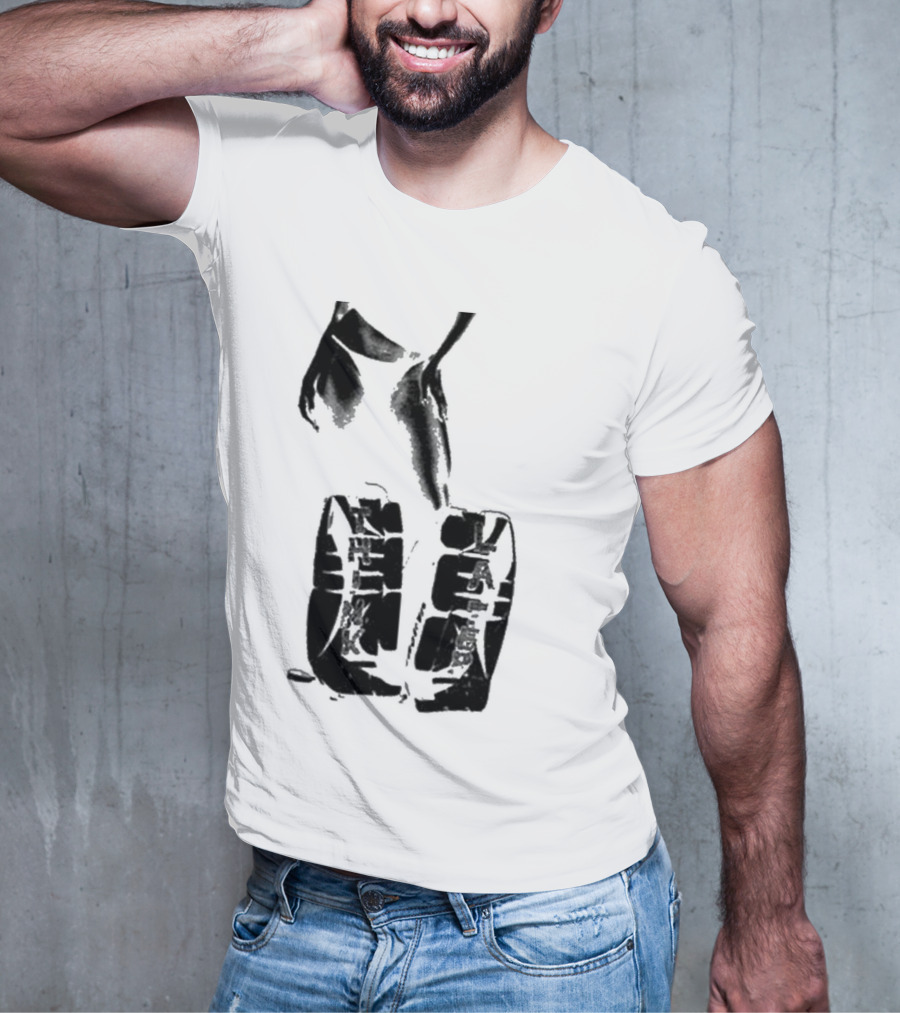 Tatemcrae Think Later Bold Legs Striking Pose In Monochrome T-Shirt