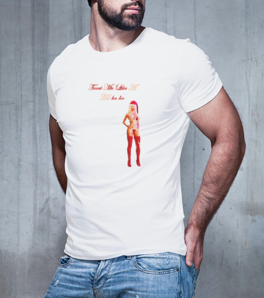 Treat Me Like A Ho Ho Ho Red Boots Santa Hat T-Shirt