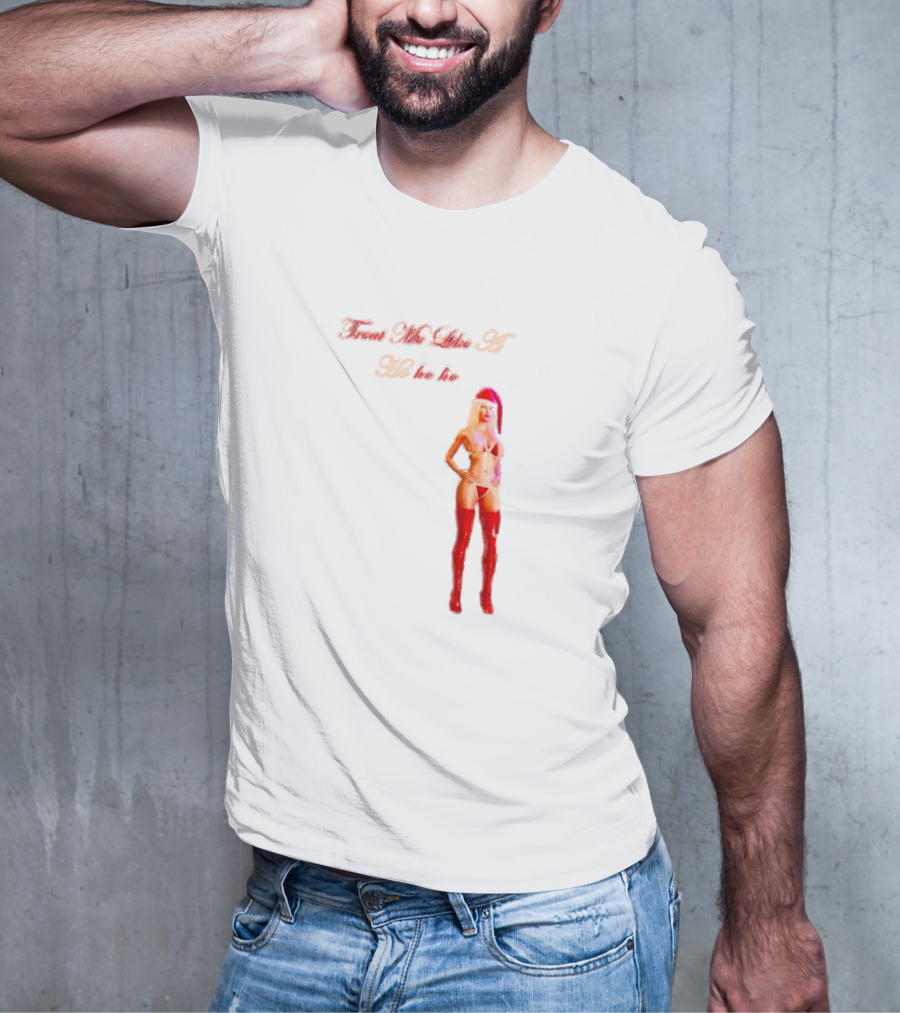 Treat Me Like A Ho Ho Ho Red Boots Santa Hat T-Shirt