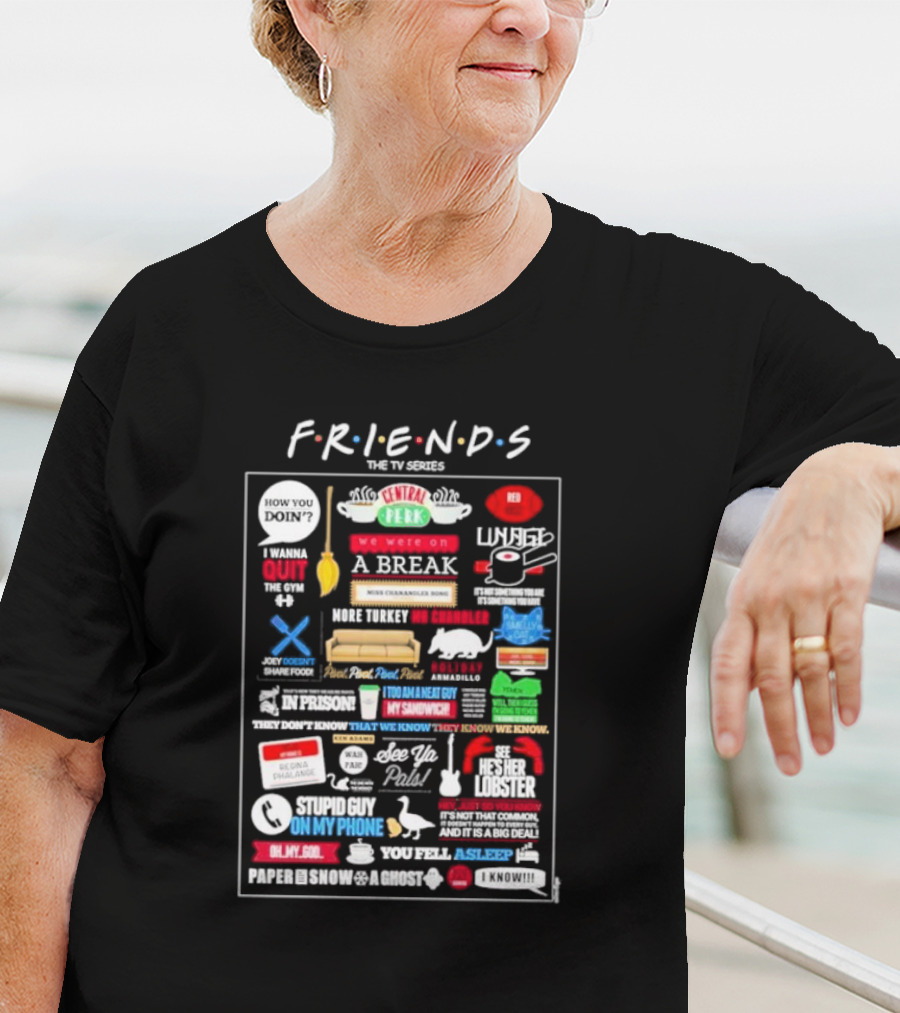 Friends The TV Series Iconic Quotes And Symbols T-Shirt