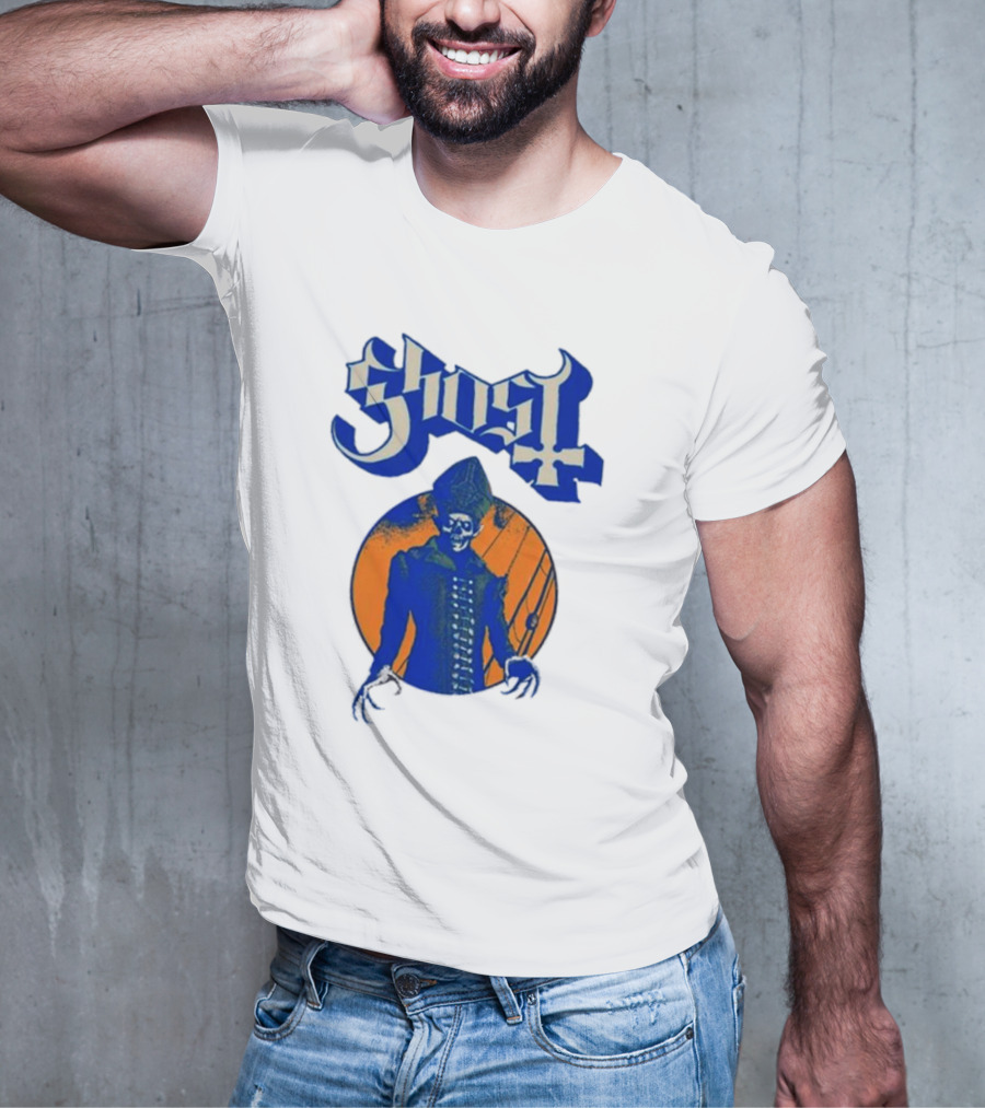 Ghost Band Blue Orange Skeleton Clown Raglan T-Shirt