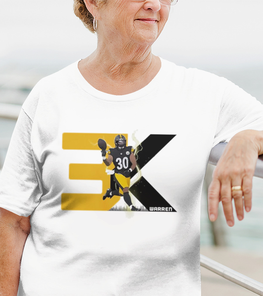 Jaylen Warren 3K 30 Pittsburgh Steelers T-Shirt