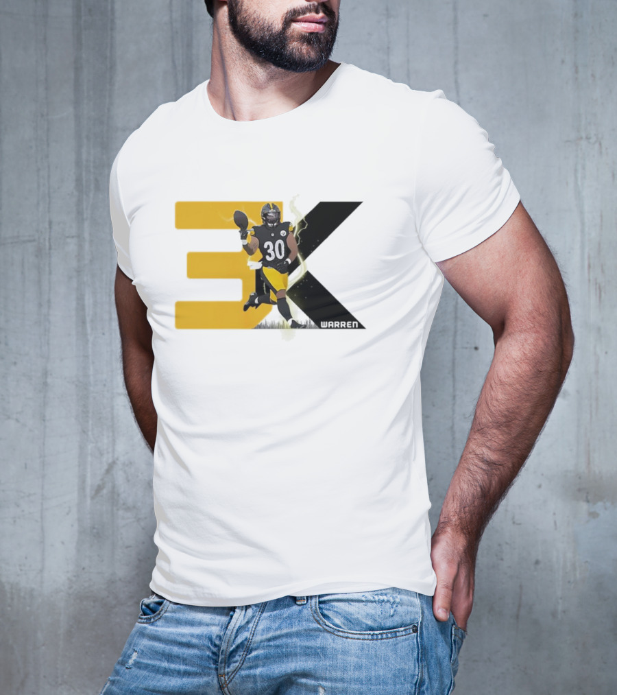 Jaylen Warren 3K 30 Pittsburgh Steelers T-Shirt