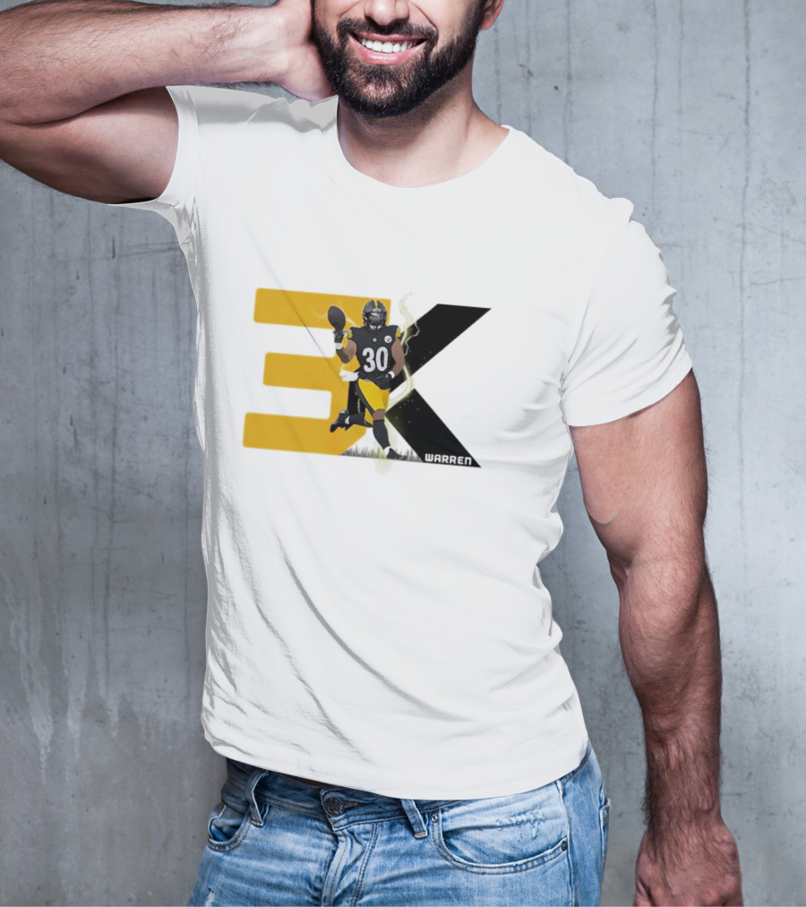 Jaylen Warren 3K 30 Pittsburgh Steelers T-Shirt
