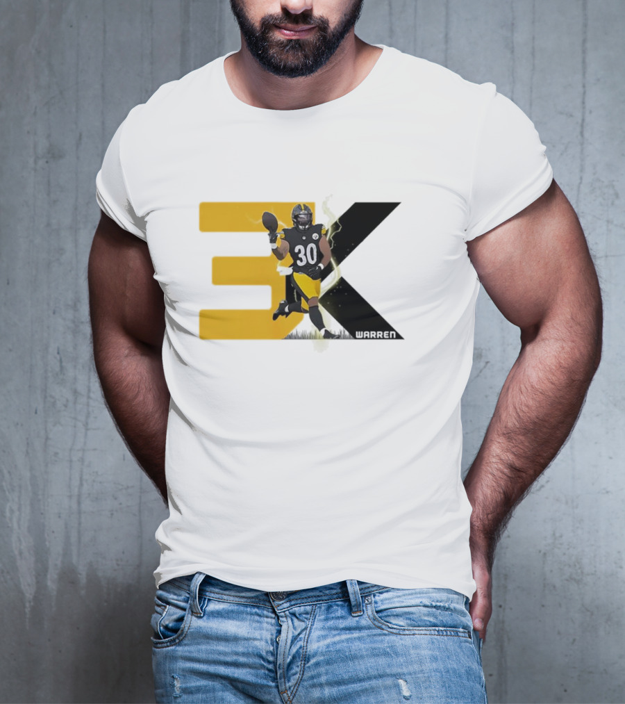 Jaylen Warren 3K 30 Pittsburgh Steelers T-Shirt