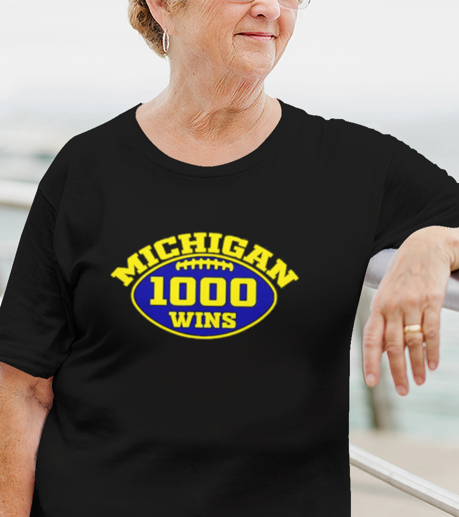 Michigan Wolverines 1000 Wins Football T-Shirt