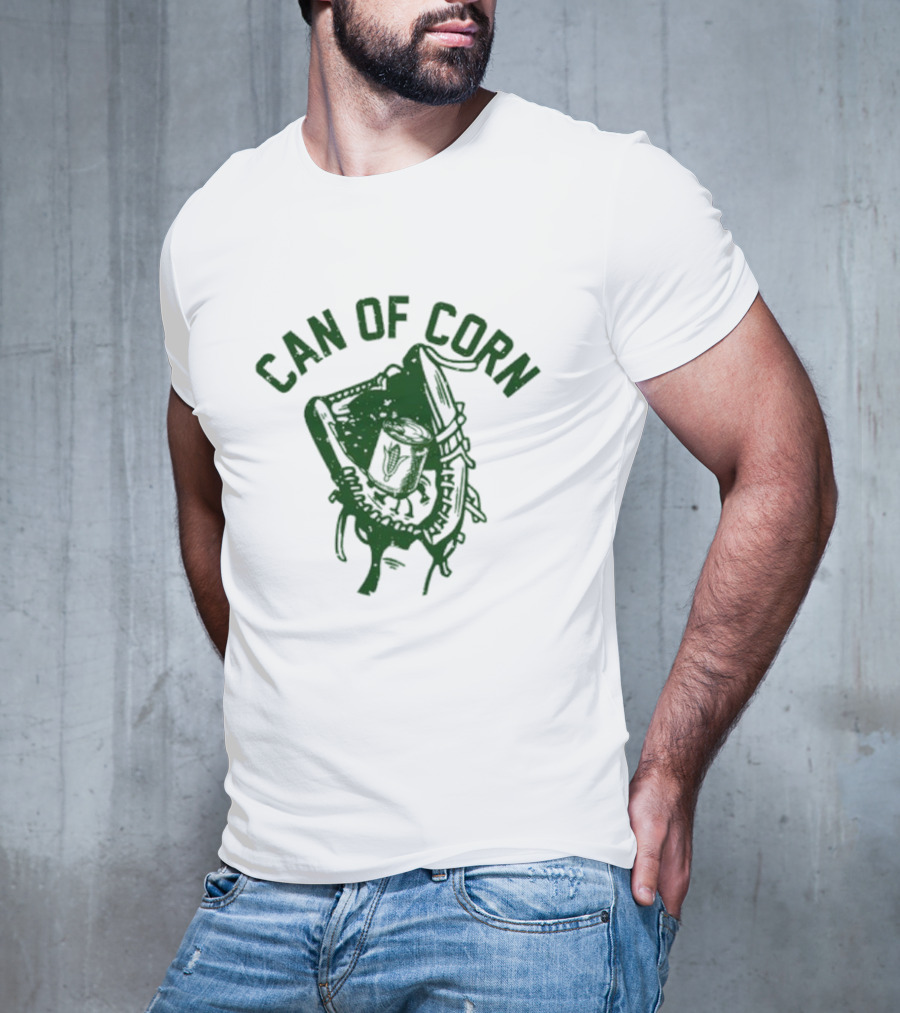 Can Of Corn Baseball Glove T-Shirt