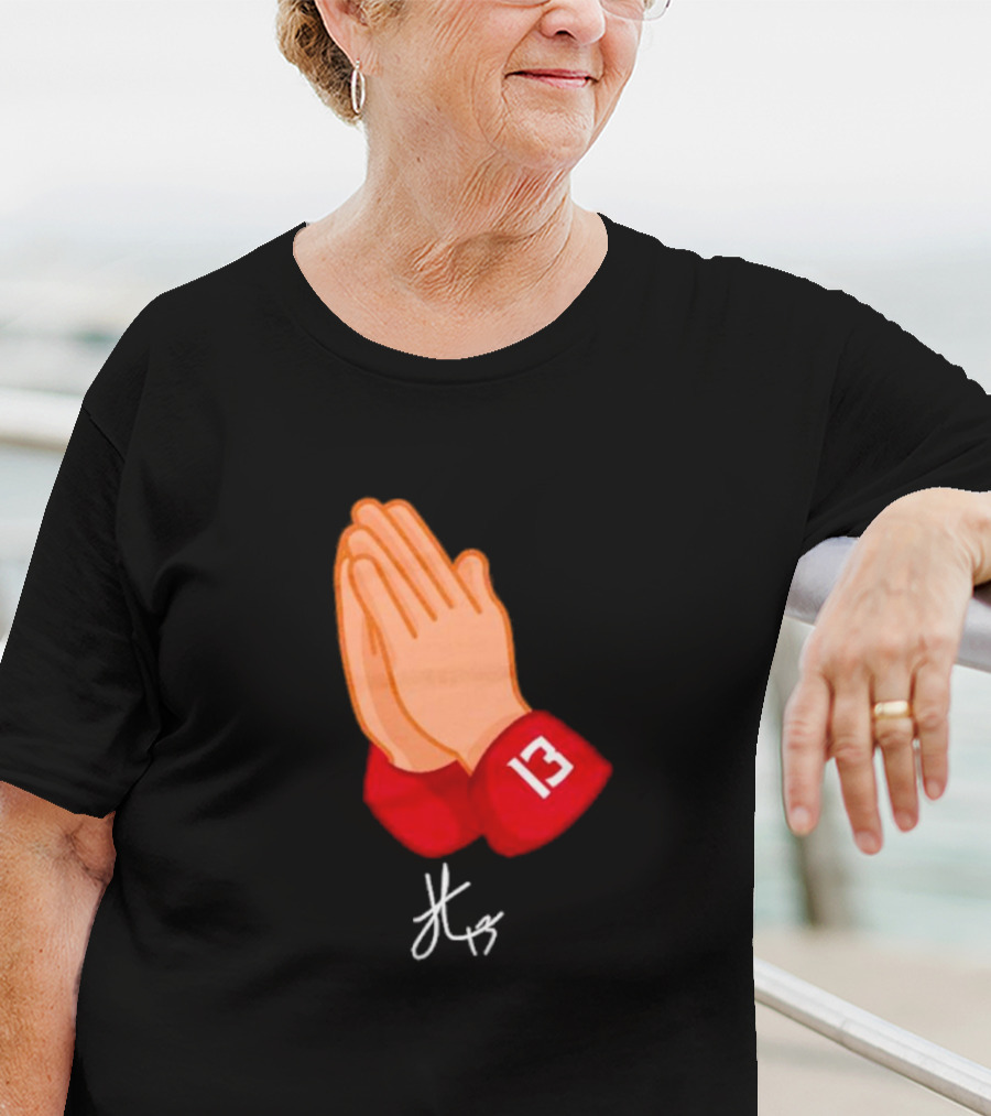 Jordan Travis College Praying Hand Number 13 T-Shirt