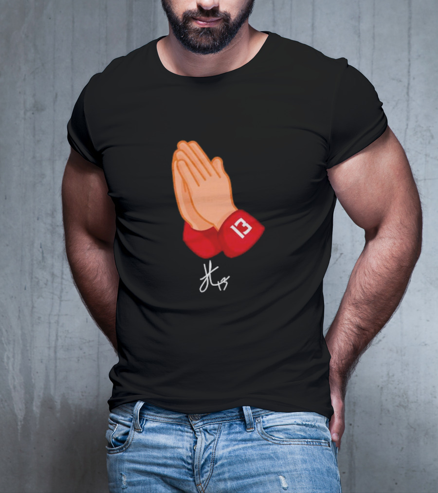 Jordan Travis College Praying Hand Number 13 T-Shirt