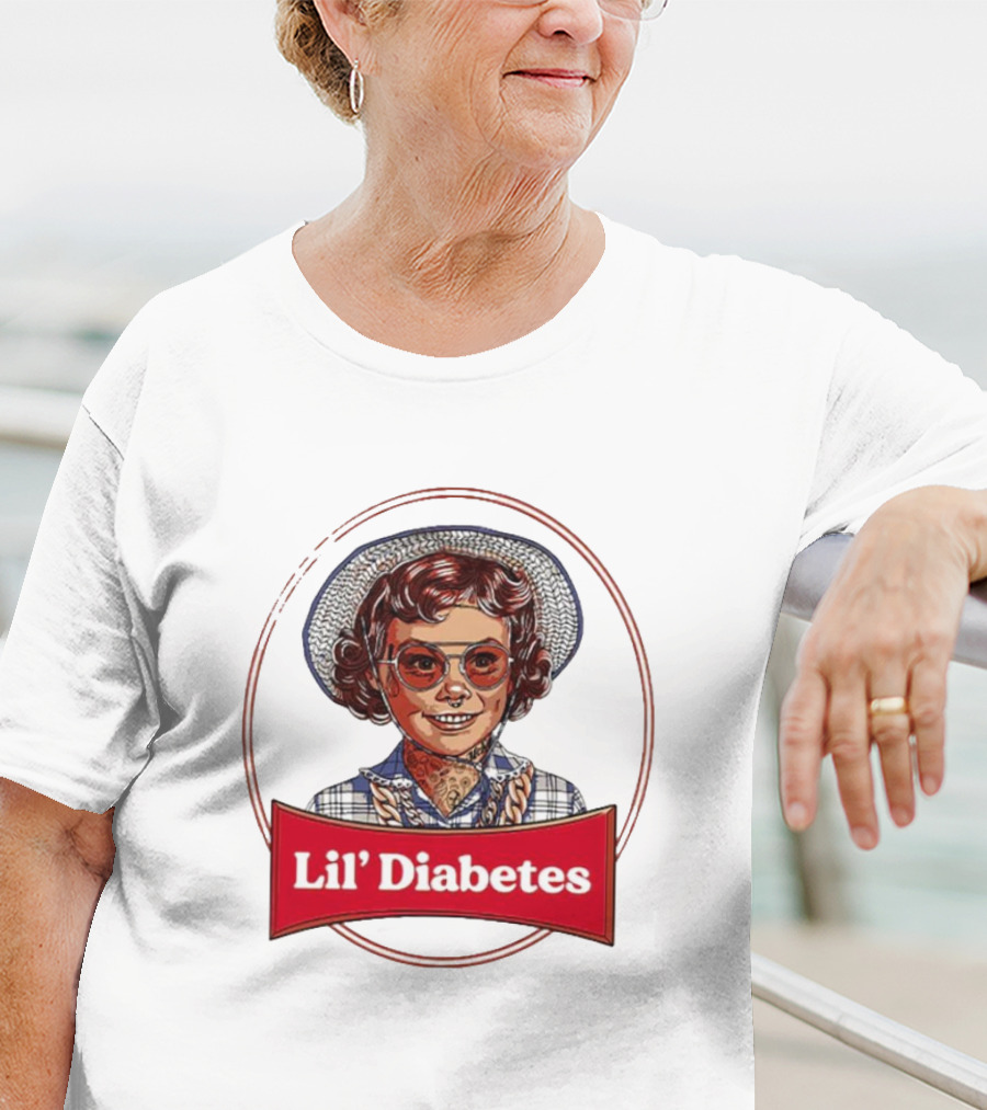 Lil’ Diabetes Retro Kid With Hat And Glasses T-Shirt