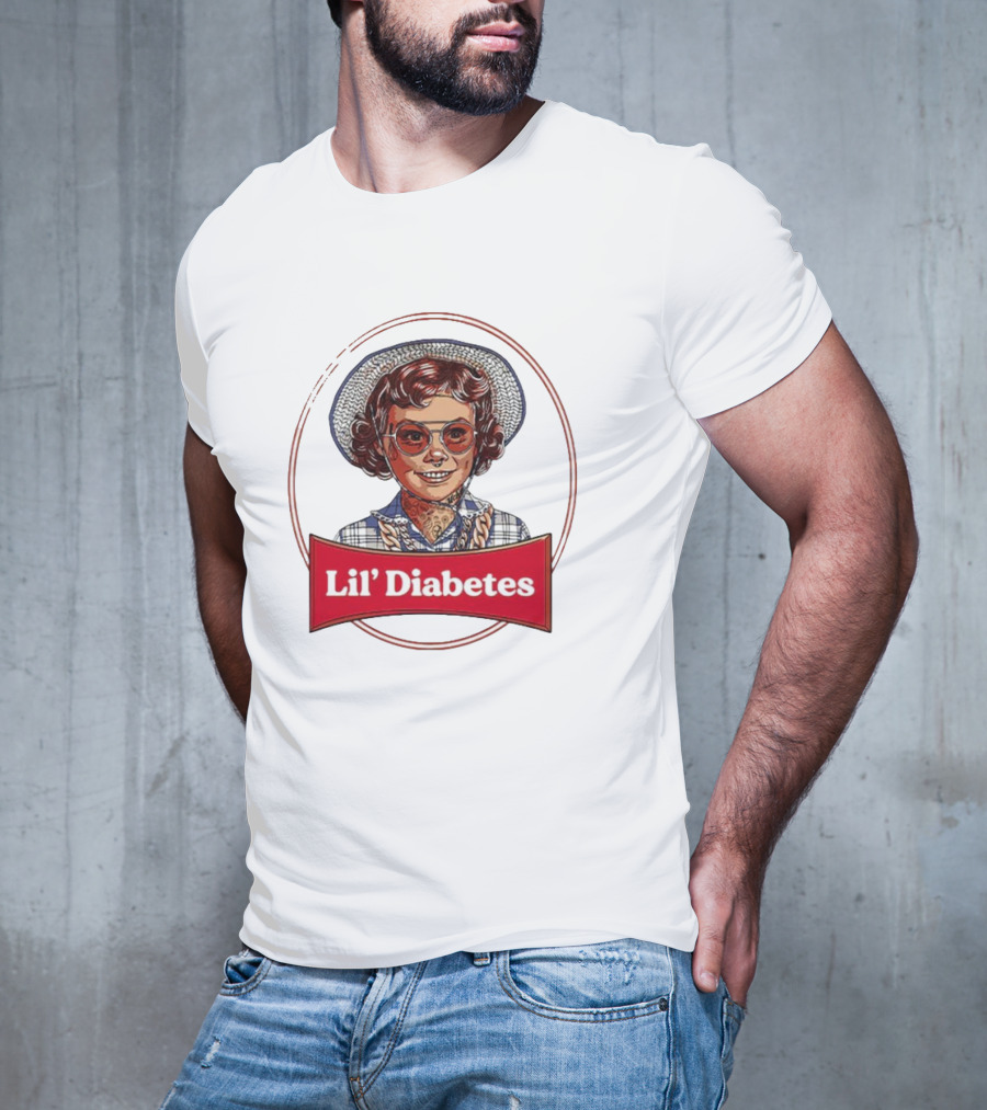 Lil’ Diabetes Retro Kid With Hat And Glasses T-Shirt