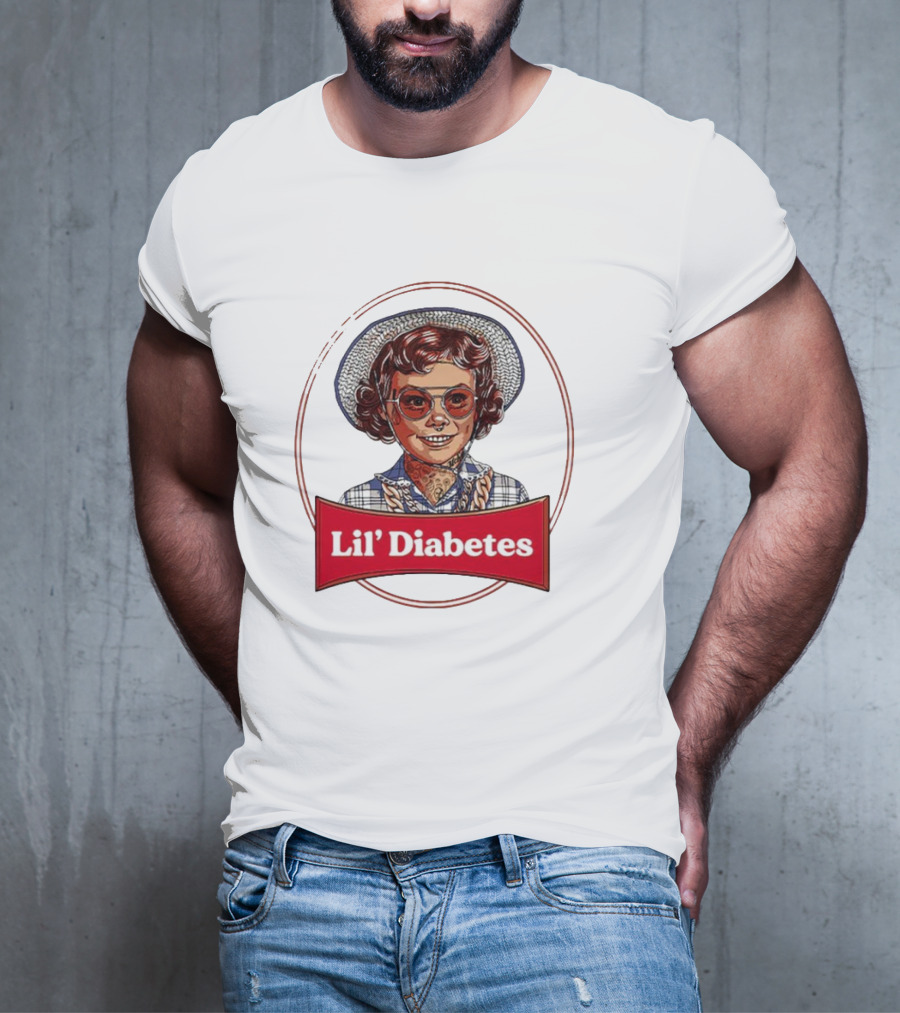 Lil’ Diabetes Retro Kid With Hat And Glasses T-Shirt