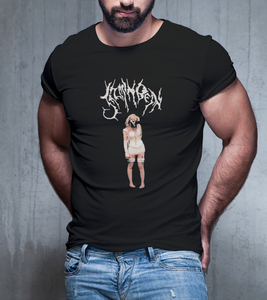 Jazmin Bean Distorted Logo With Grunge Style Doll-like Figure T-Shirt