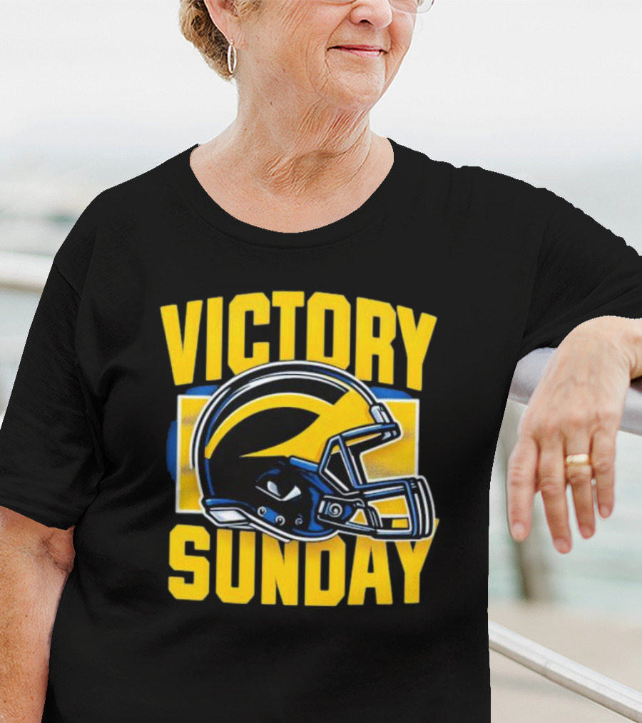 Victory Sunday Michigan Helmet T-Shirt
