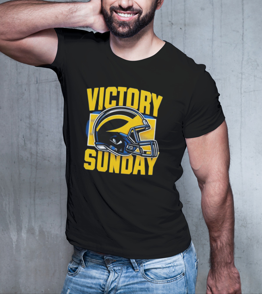 Victory Sunday Michigan Helmet T-Shirt