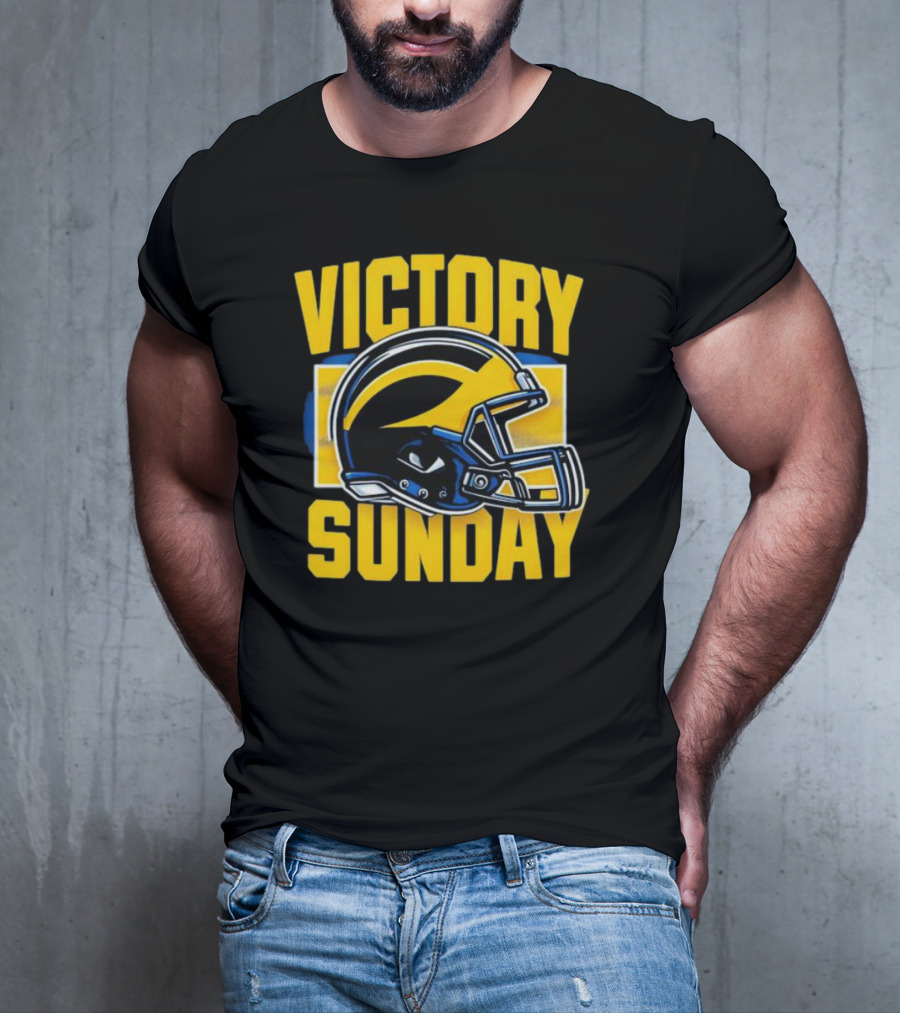 Victory Sunday Michigan Helmet T-Shirt