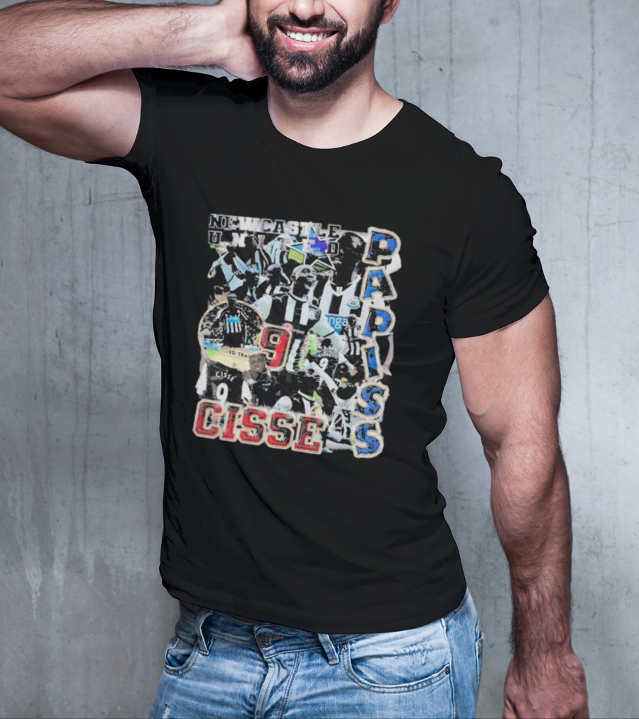 Newcastle United Papiss Cisse 9 Football Celebration Collage T-Shirt