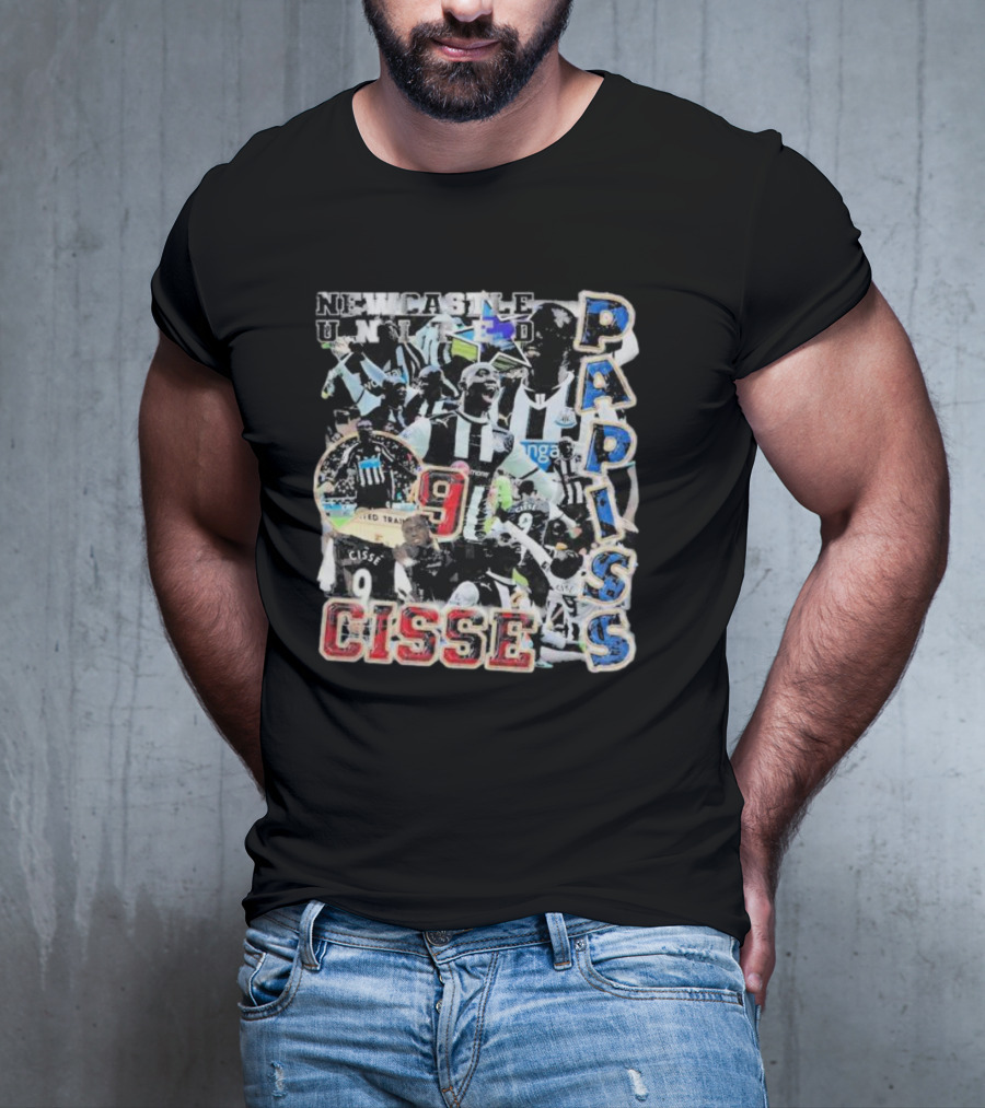 Newcastle United Papiss Cisse 9 Football Celebration Collage T-Shirt