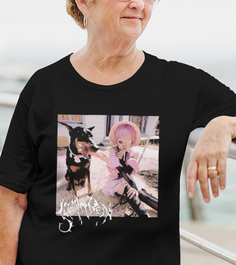 Jazmin Bean Yandere Aesthetic Pink Wig Dog T-Shirt