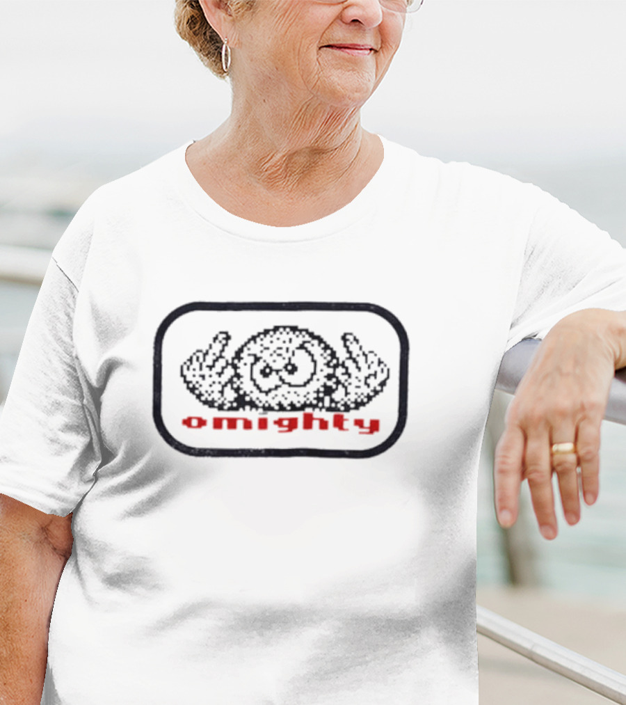 Omighty Double Middle Fingers Iconic Pixel T-Shirt