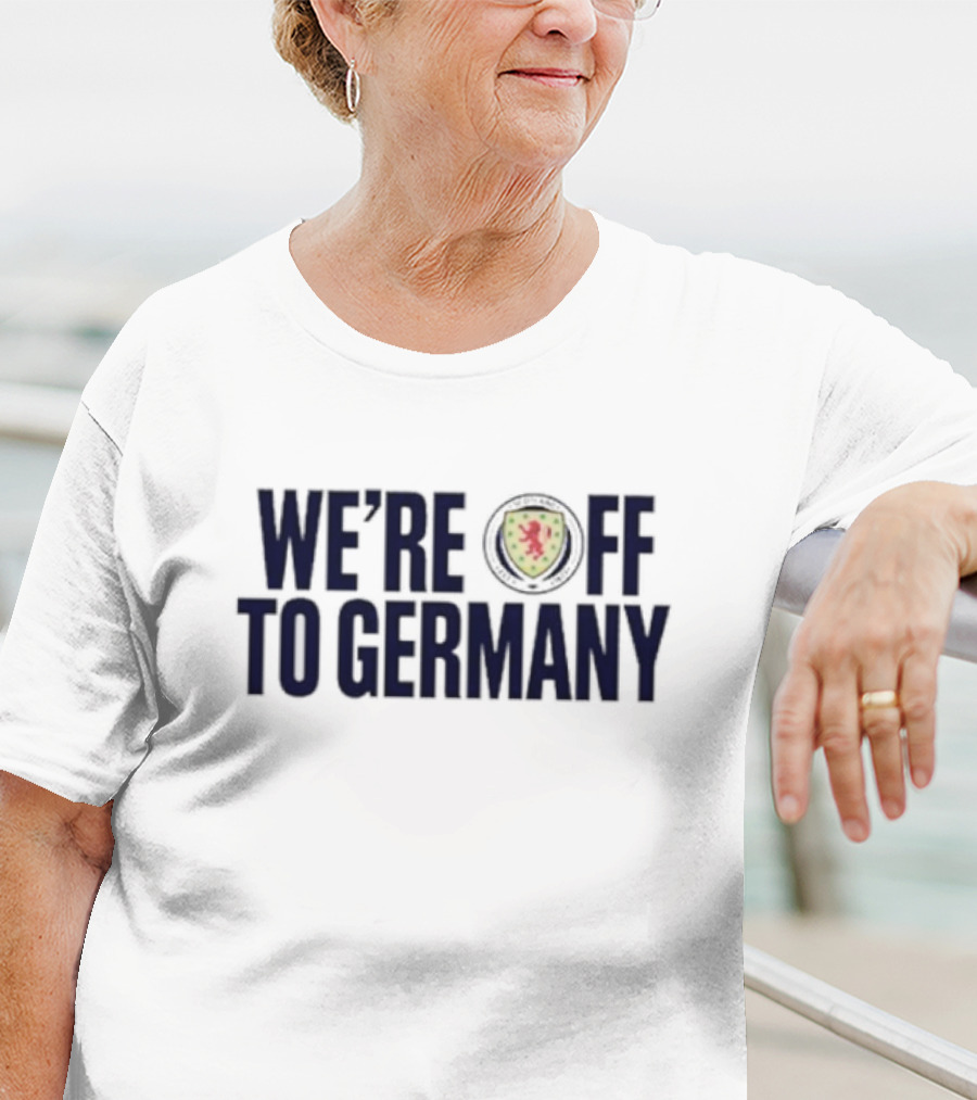 WE'RE OFF TO GERMANY Scotland Football Lion Emblem T-Shirt