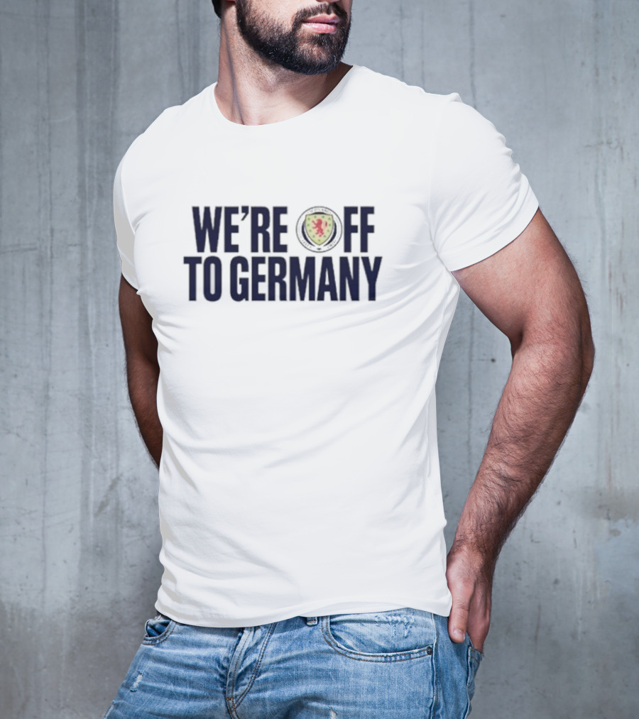 WE'RE OFF TO GERMANY Scotland Football Lion Emblem T-Shirt