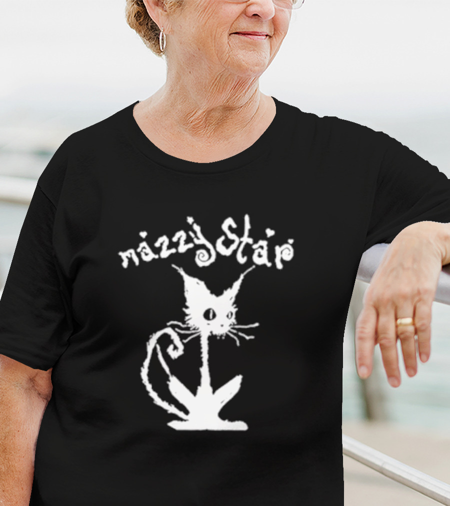 Mazzy Star Black Cat Iconic Whimsical T-Shirt