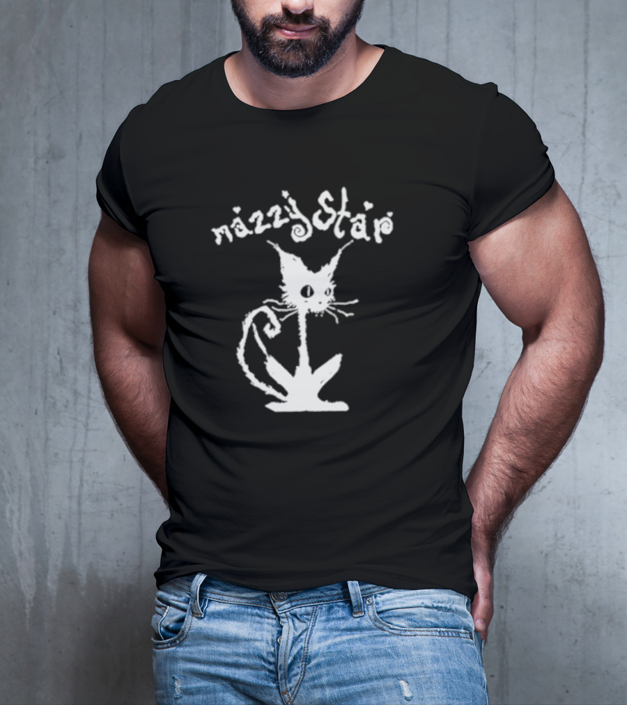 Mazzy Star Black Cat Iconic Whimsical T-Shirt