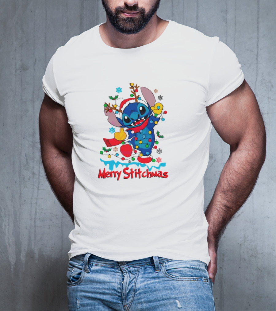 Merry Stitchmas Santa Merry Christmas Stitch T-Shirt