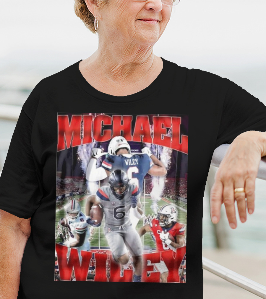 Michael Wiley Arizona Wildcats Football Dynamic On-Field Action T-Shirt