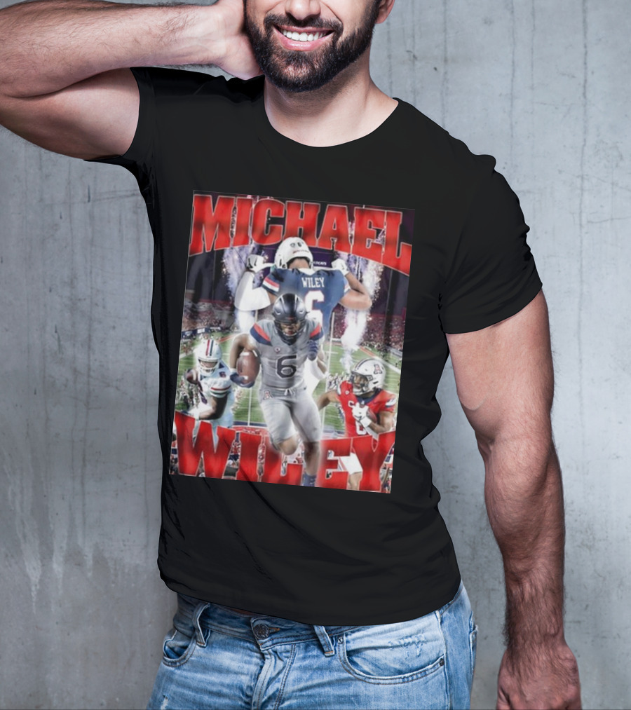 Michael Wiley Arizona Wildcats Football Dynamic On-Field Action T-Shirt