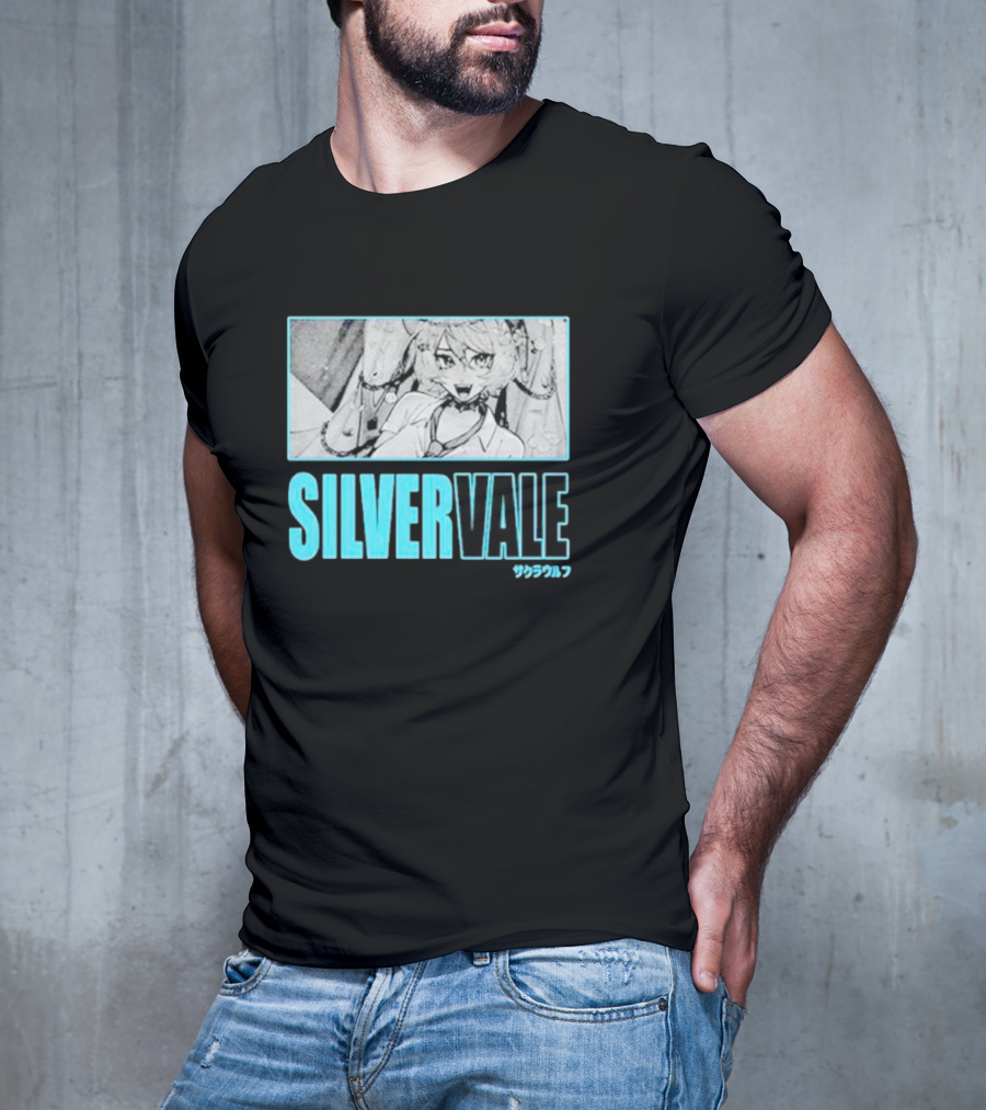 Silvervale サクラワルフ Vintage Manga Style Polaroid T-Shirt