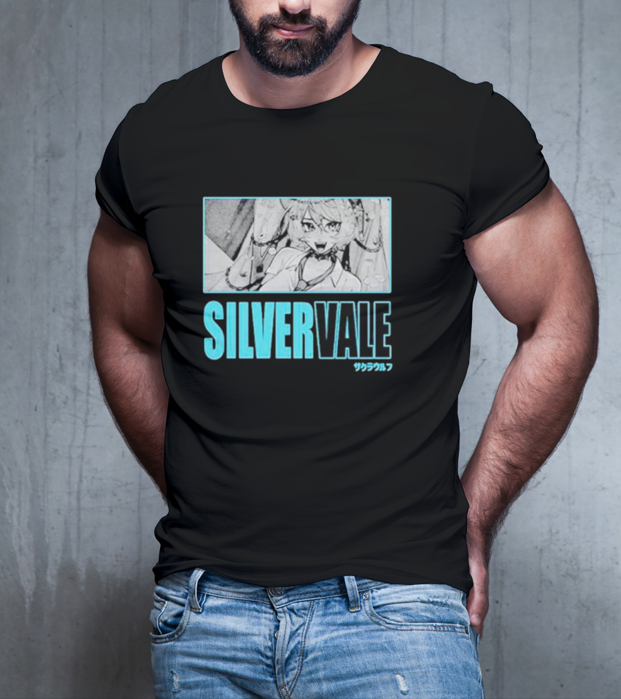 Silvervale サクラワルフ Vintage Manga Style Polaroid T-Shirt
