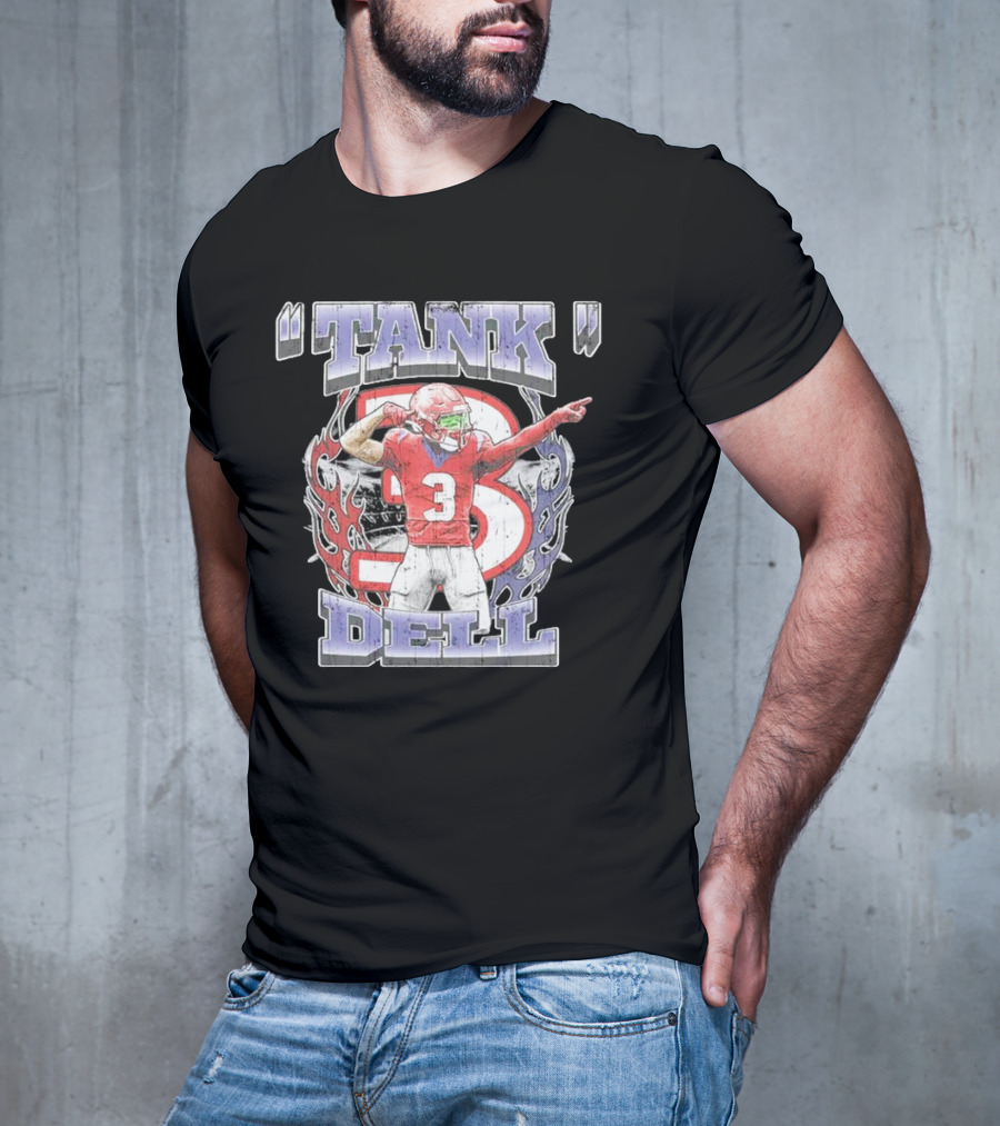 TANK Dell 3 Houston Texans Football Athlete T-Shirt