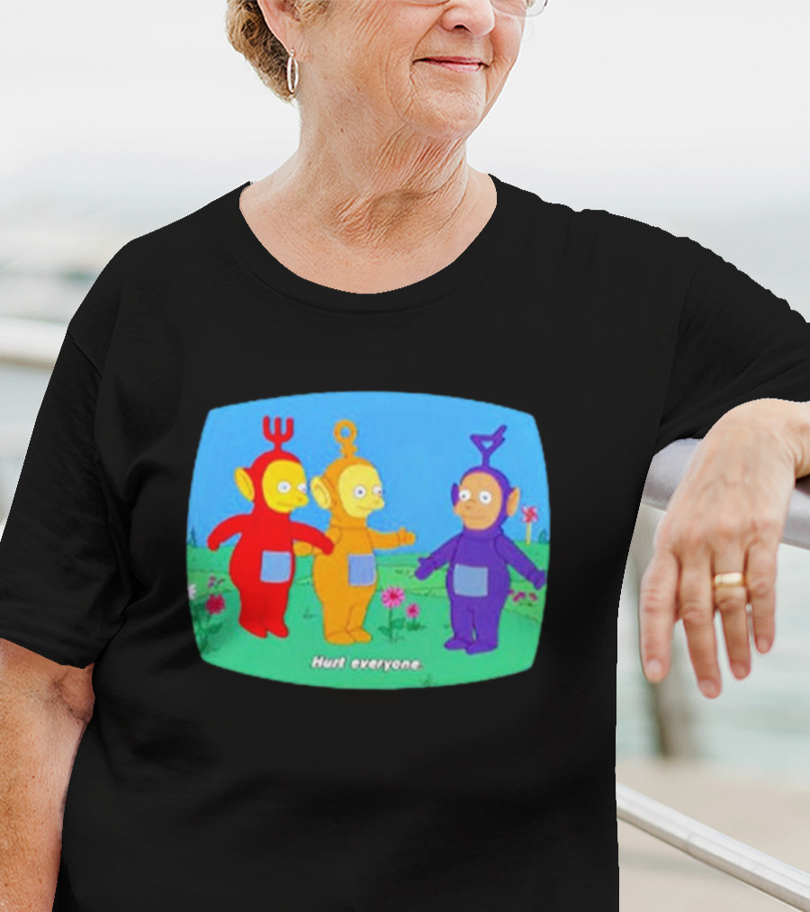 Teletubbies Meet The Simpsons Hurt Everyone Scene T-Shirt