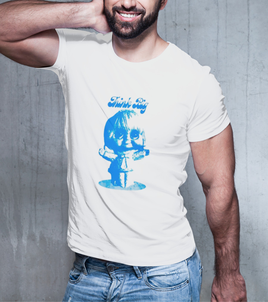 Think Big Blue Figurine With Large Eyes T-Shirt