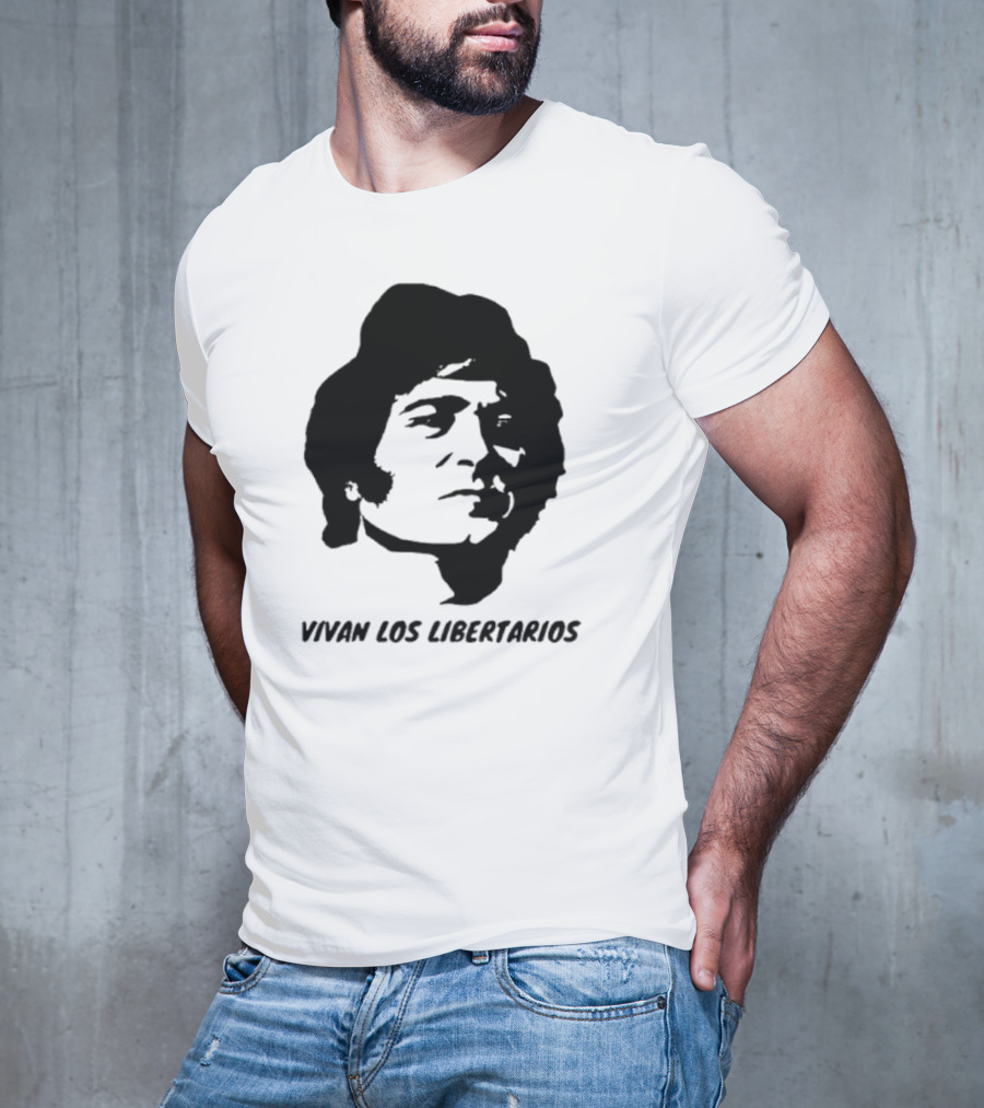 Vivan Los Libertarios Victor Jara Tribute Text T-Shirt