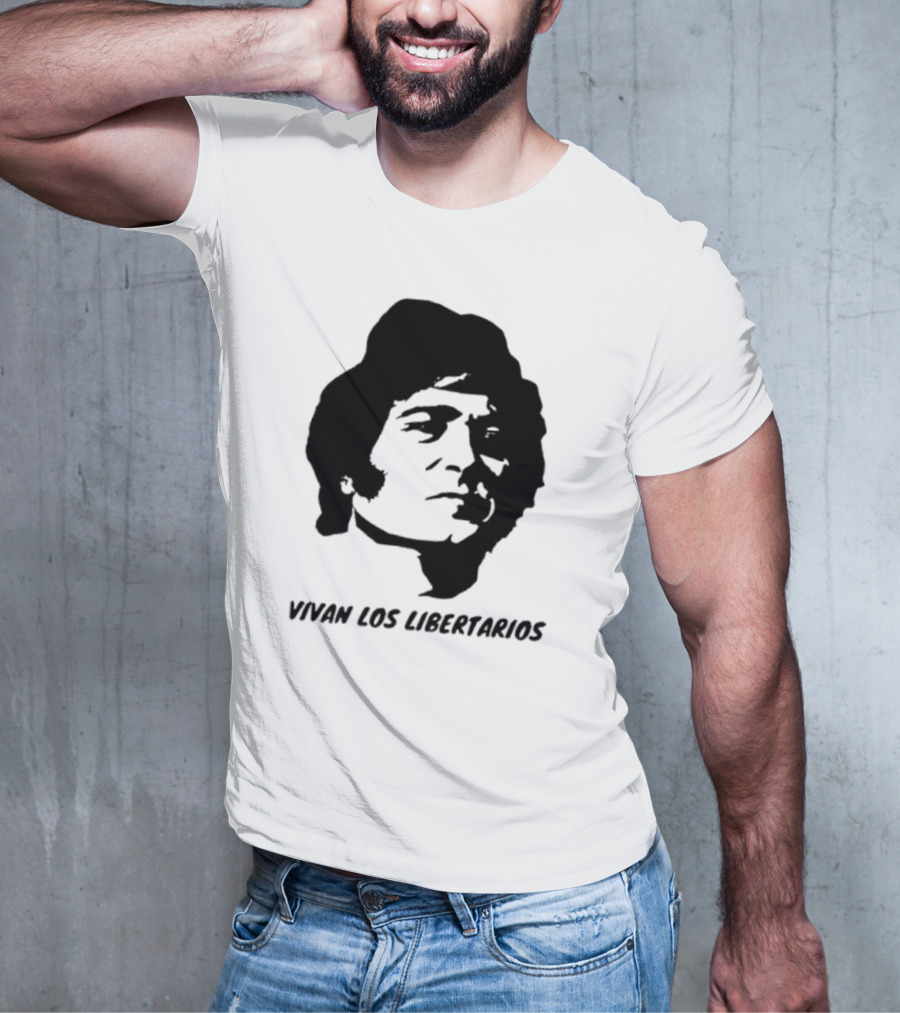 Vivan Los Libertarios Victor Jara Tribute Text T-Shirt