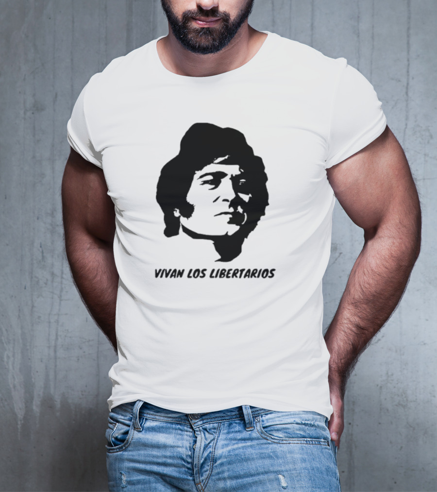 Vivan Los Libertarios Victor Jara Tribute Text T-Shirt