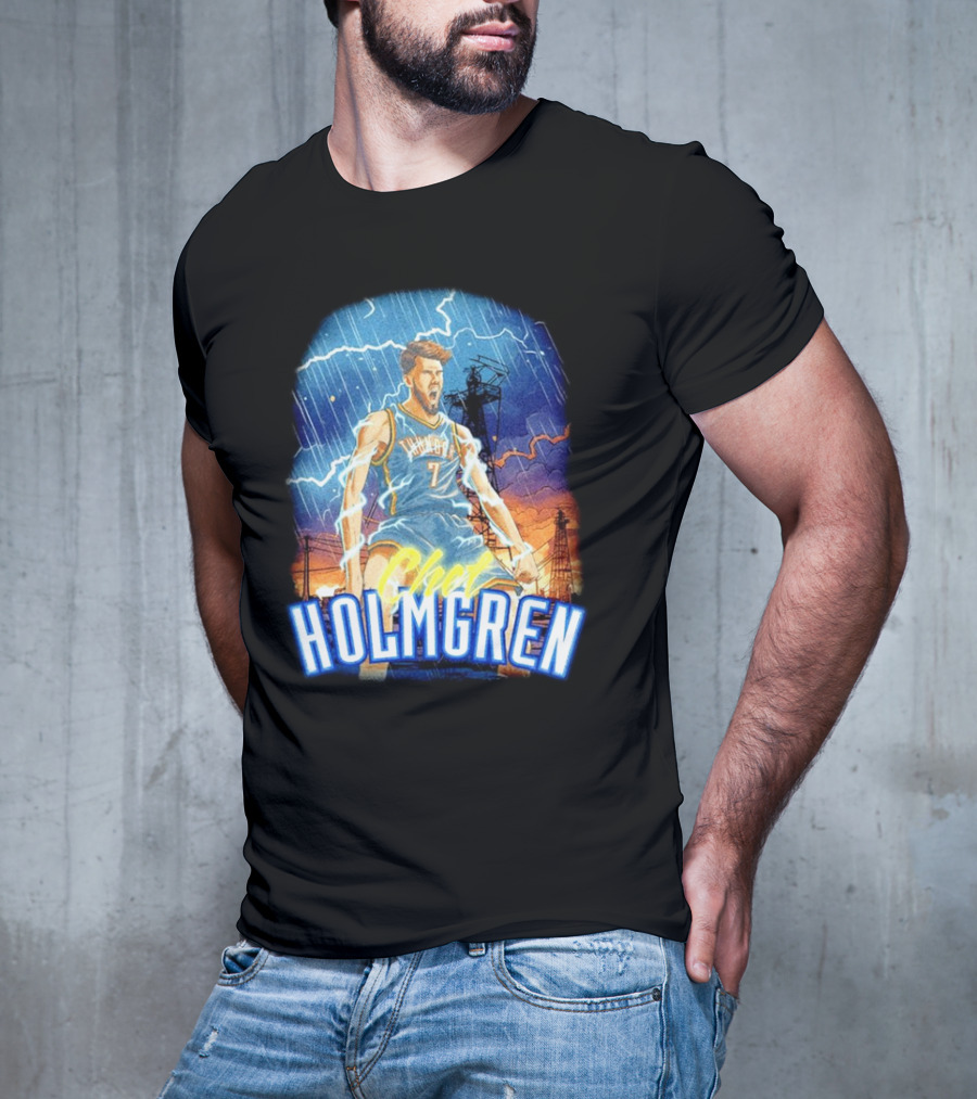 Chet Holmgren Thunder Basketball Storm Oklahoma City T-Shirt