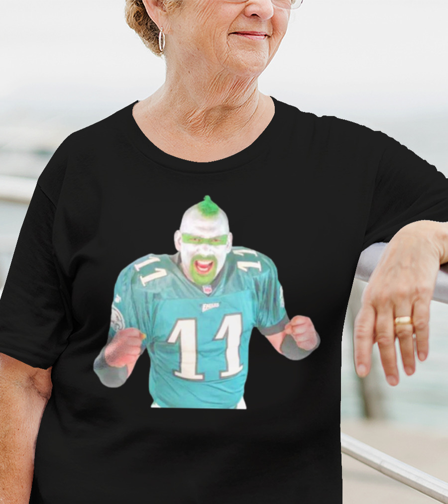 Jamie Pagliei The Philly Sports Fanatic In Eagles Jersey 11 T-Shirt