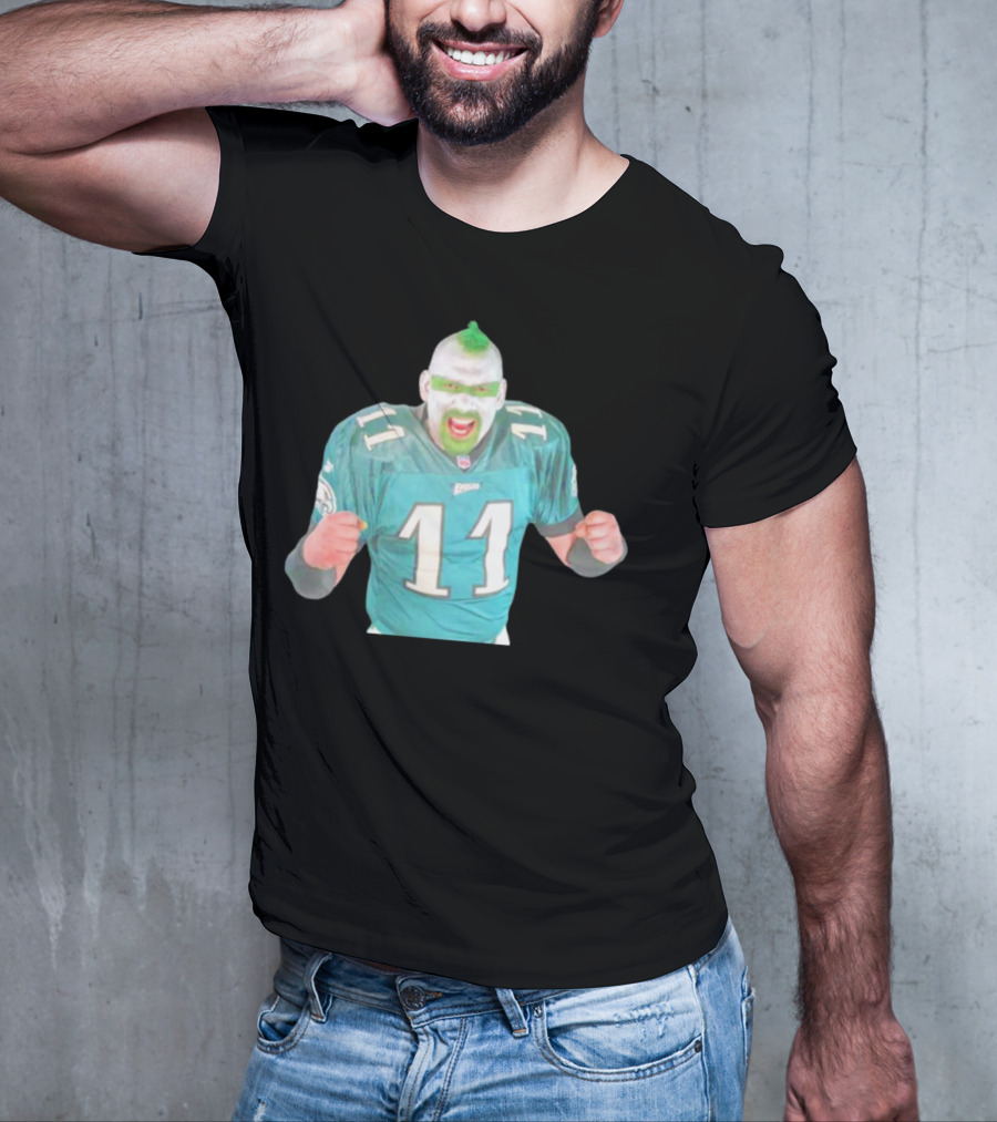 Jamie Pagliei The Philly Sports Fanatic In Eagles Jersey 11 T-Shirt