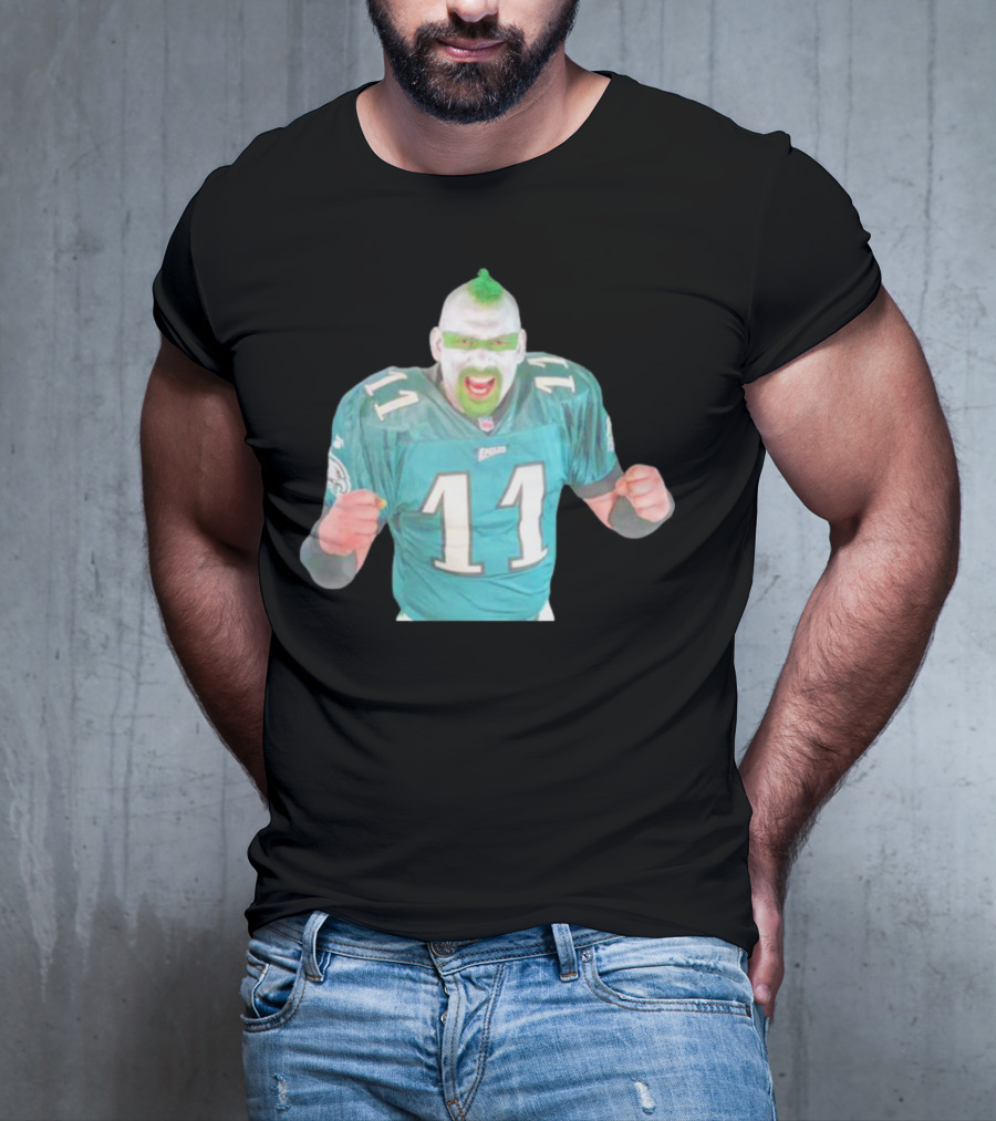 Jamie Pagliei The Philly Sports Fanatic In Eagles Jersey 11 T-Shirt