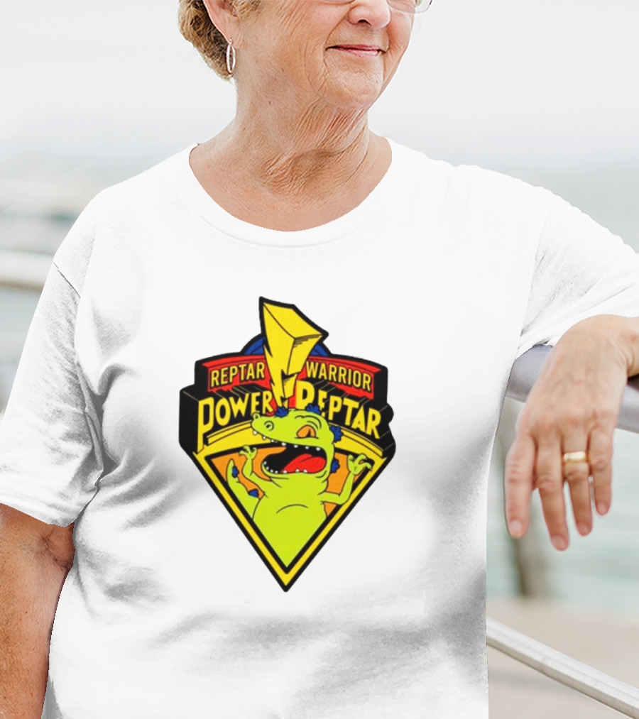 Reptar Warrior Power Peptar Rugrats Dinosaur Lightning Roar T-Shirt