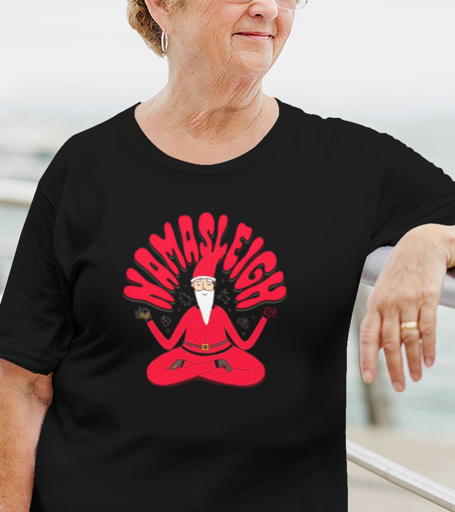 Namasleigh Santa Claus Yoga Christmas T-Shirt