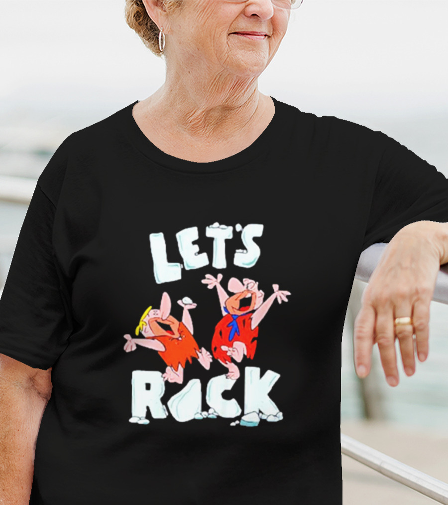 The Flintstones Let's Rock Fred And Barney Dancing T-Shirt